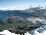 Looking over Deer Park back to Queenstown from the Remarkables.